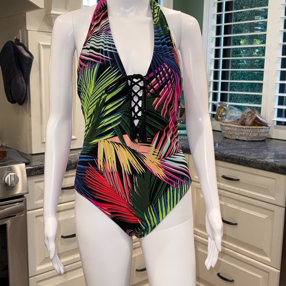 Miraclesuit Other - Skinny Dippers Miraclesuit Bright Lights Sirene Halter One Piece Swimsuit S